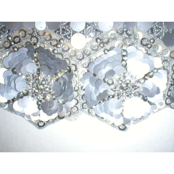 New Womens 10 NWT Matthew Williamson Designer Dress Silver Sequin Bead Sleevless - Picture 7 of 10